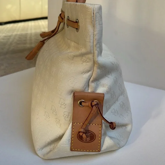 NWOT DOONEY & BOURKE VINTAGE SIGNATURE CANVAS LEATHER SHOULDER TOTE NEVER USED - Picture 7 of 17